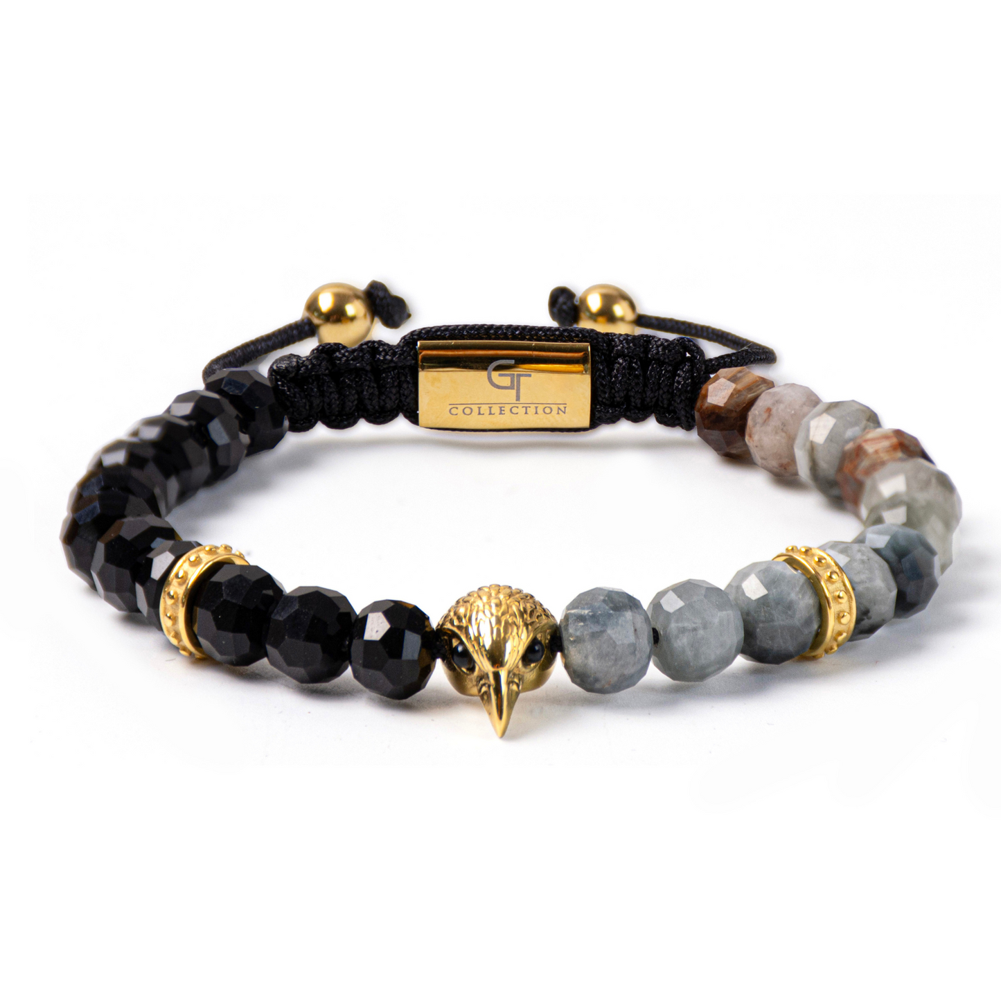 Men's AMERICAN EAGLE Bracelet with EAGLE EYE, ONYX Stone