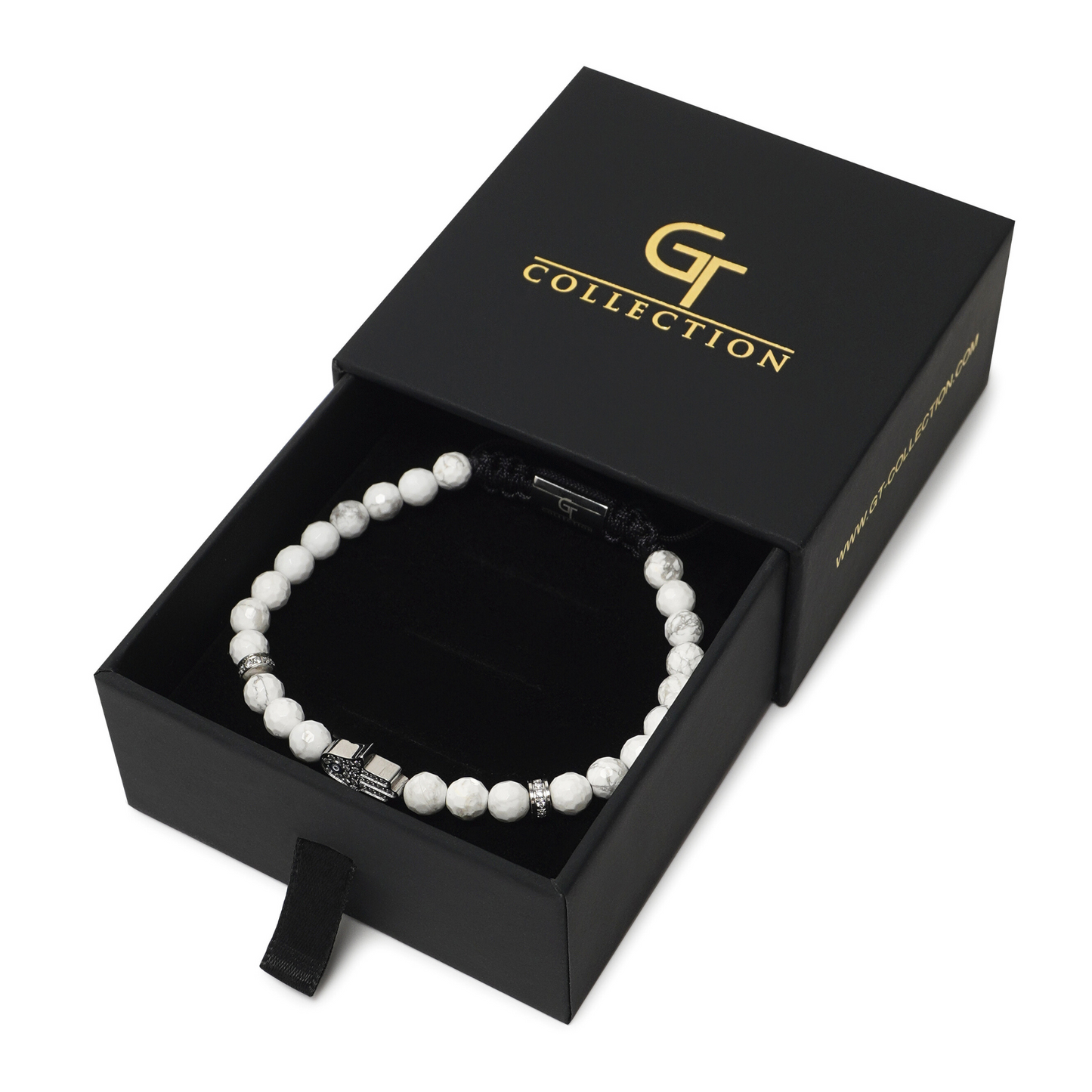 Balance Set | Men's Howlite Bracelet Stack with Hamsa Hand
