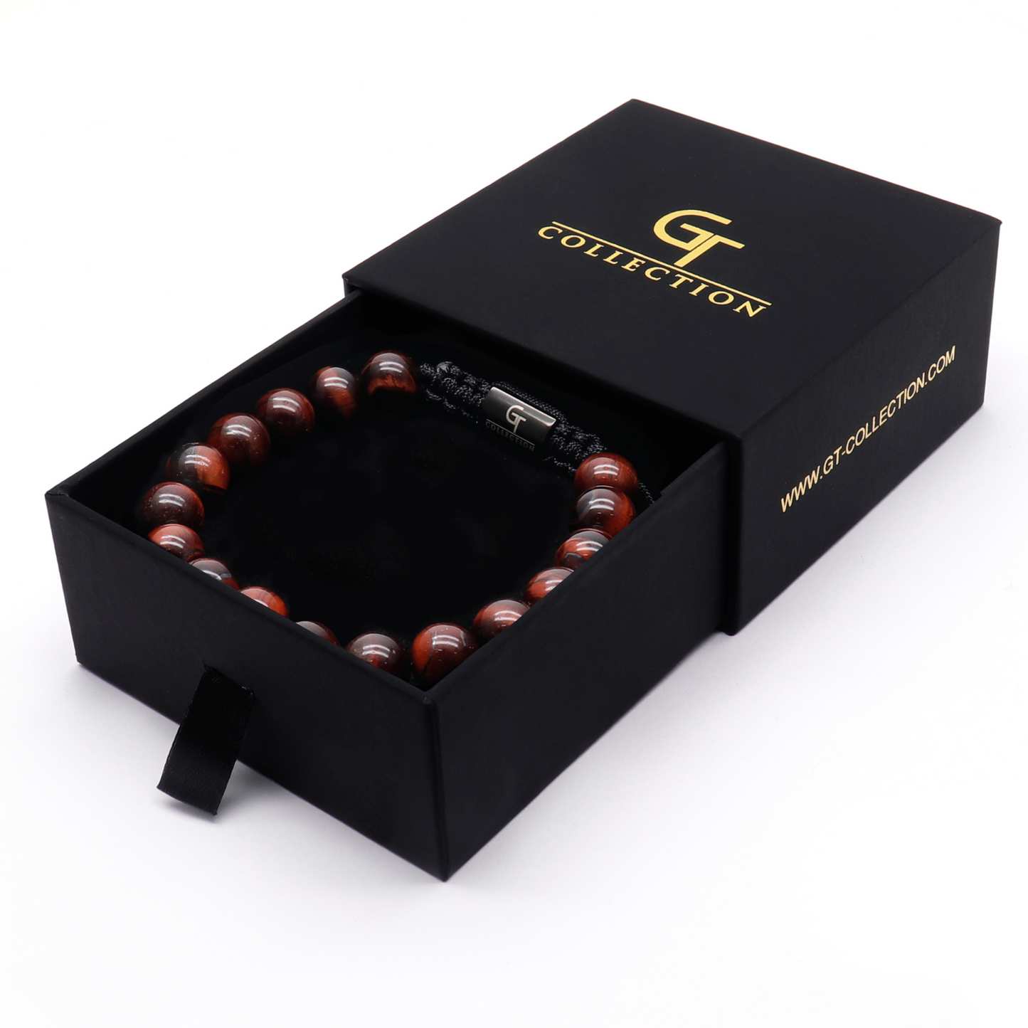 2 Piece Momentum Set | Men's Red Tiger Eye Lion Bracelet Stack