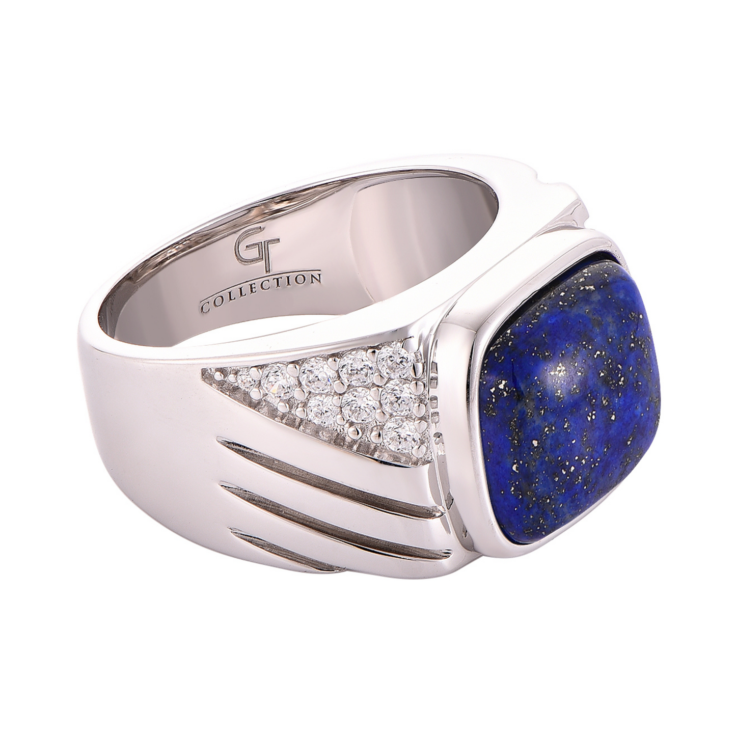 Men's 925 Sterling Silver RING with Blue LAPIS stone