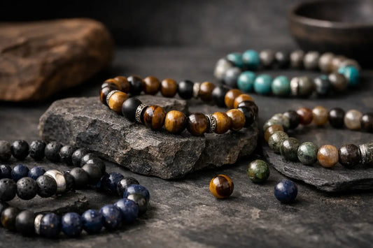 Natural Semi Precious Stone Beads for Men