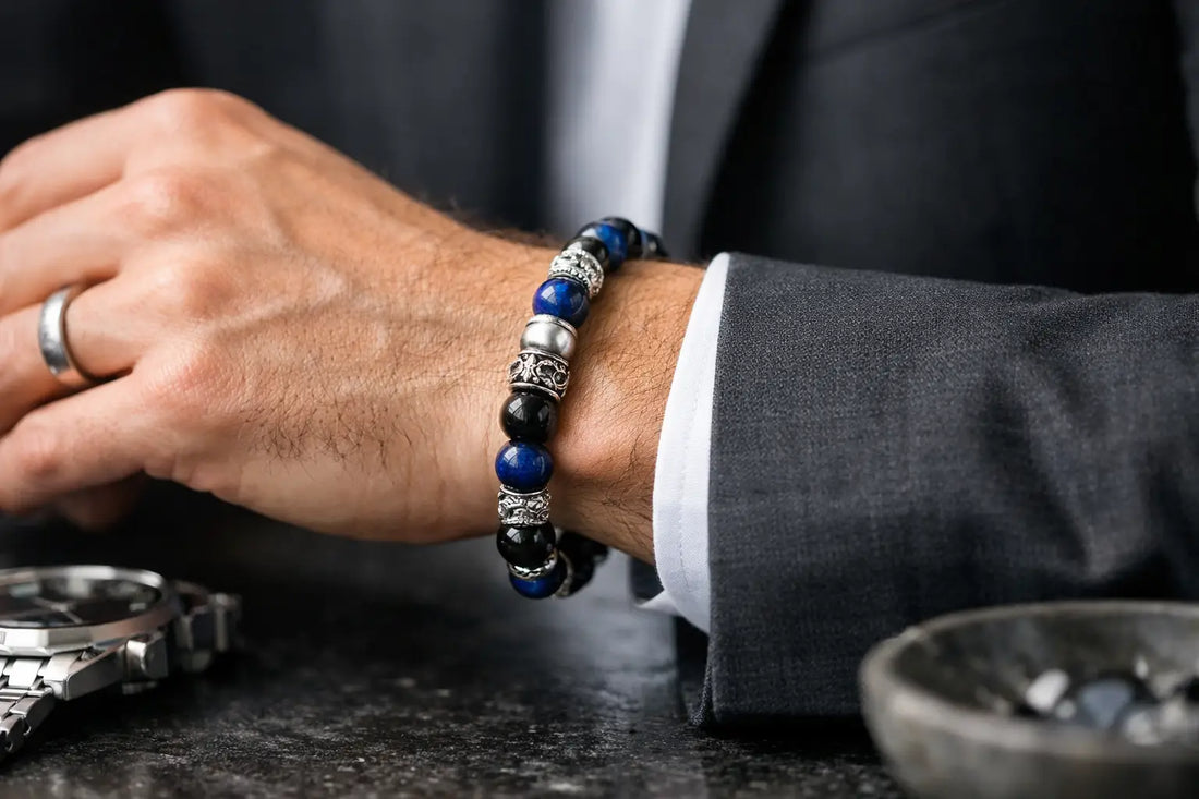 Men's Gemstone Bracelet Silver Style Guide