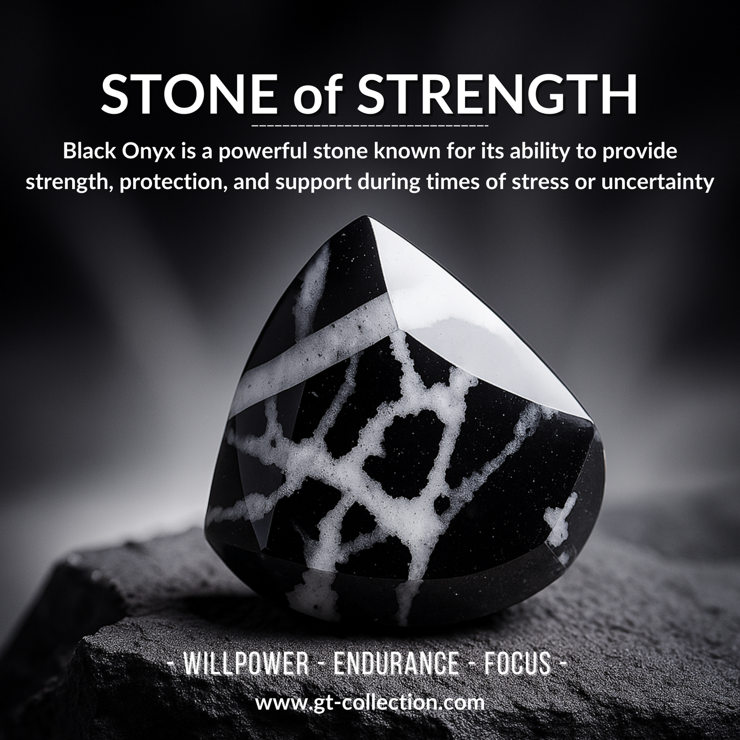 Men's BLACK ONYX Bracelet with Golden HAMSA Hand