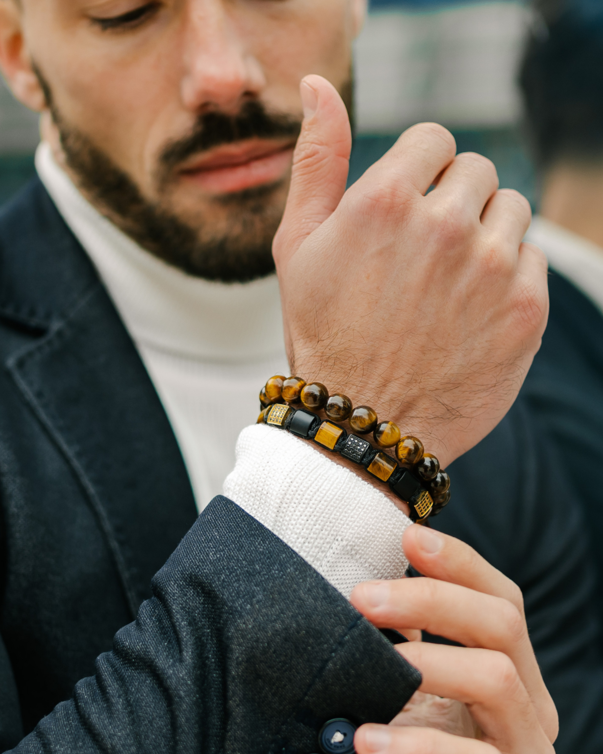SET DA 2 PEZZI - Braccialetti OCCHIO DI TIGRE - Il Set della Fiducia Immagine secondaria del prodotto