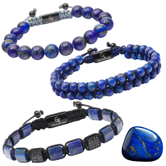 3 PIECE SET - LAPIS LAZULI Bracelets - The Wisdom Set