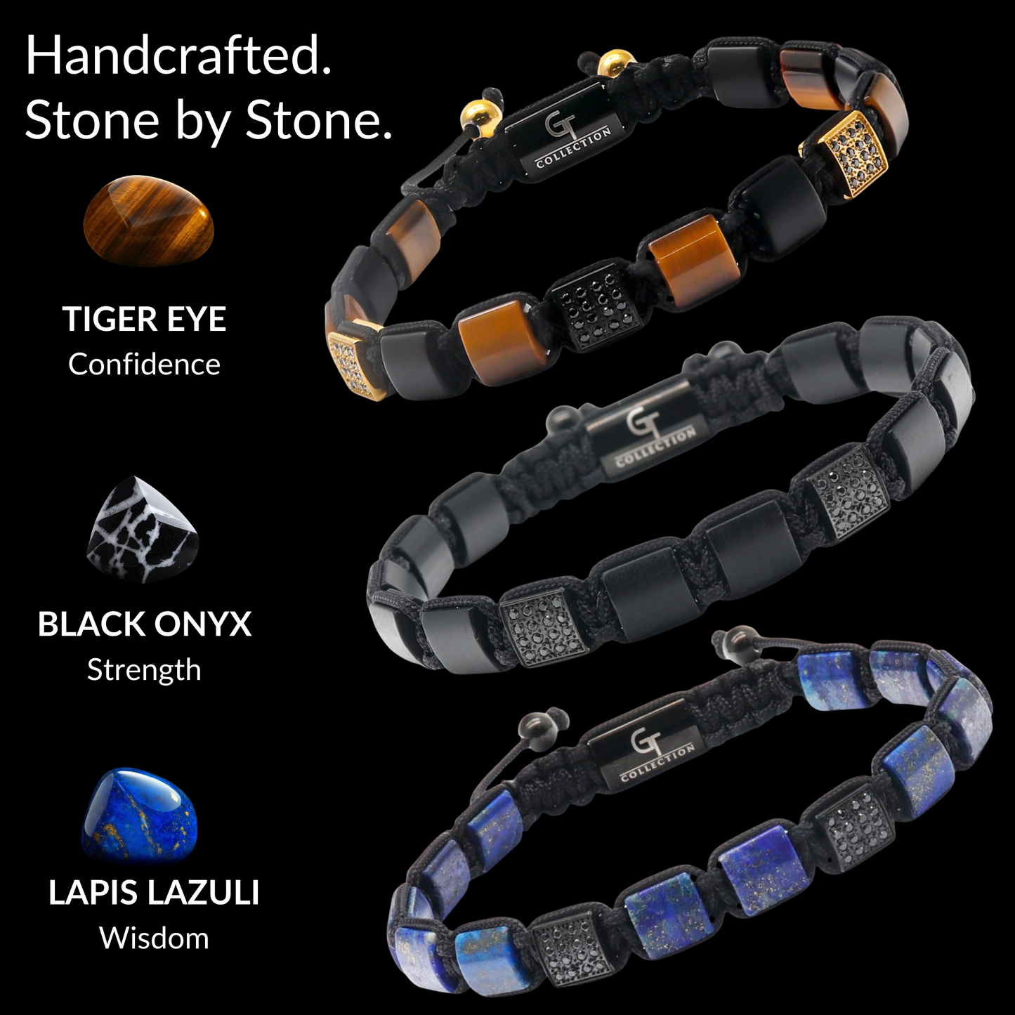 Flat Bead Bracelet Set for Men – Luxury, Strength & Clarity