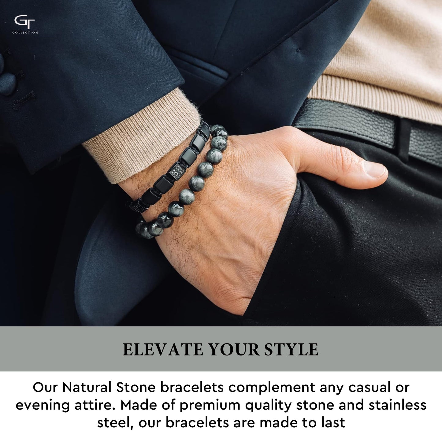 Men's EAGLE EYE Beaded Bracelet