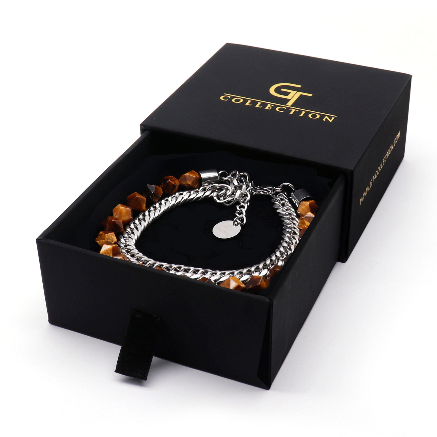 Men's TIGER EYE Faceted Bracelet