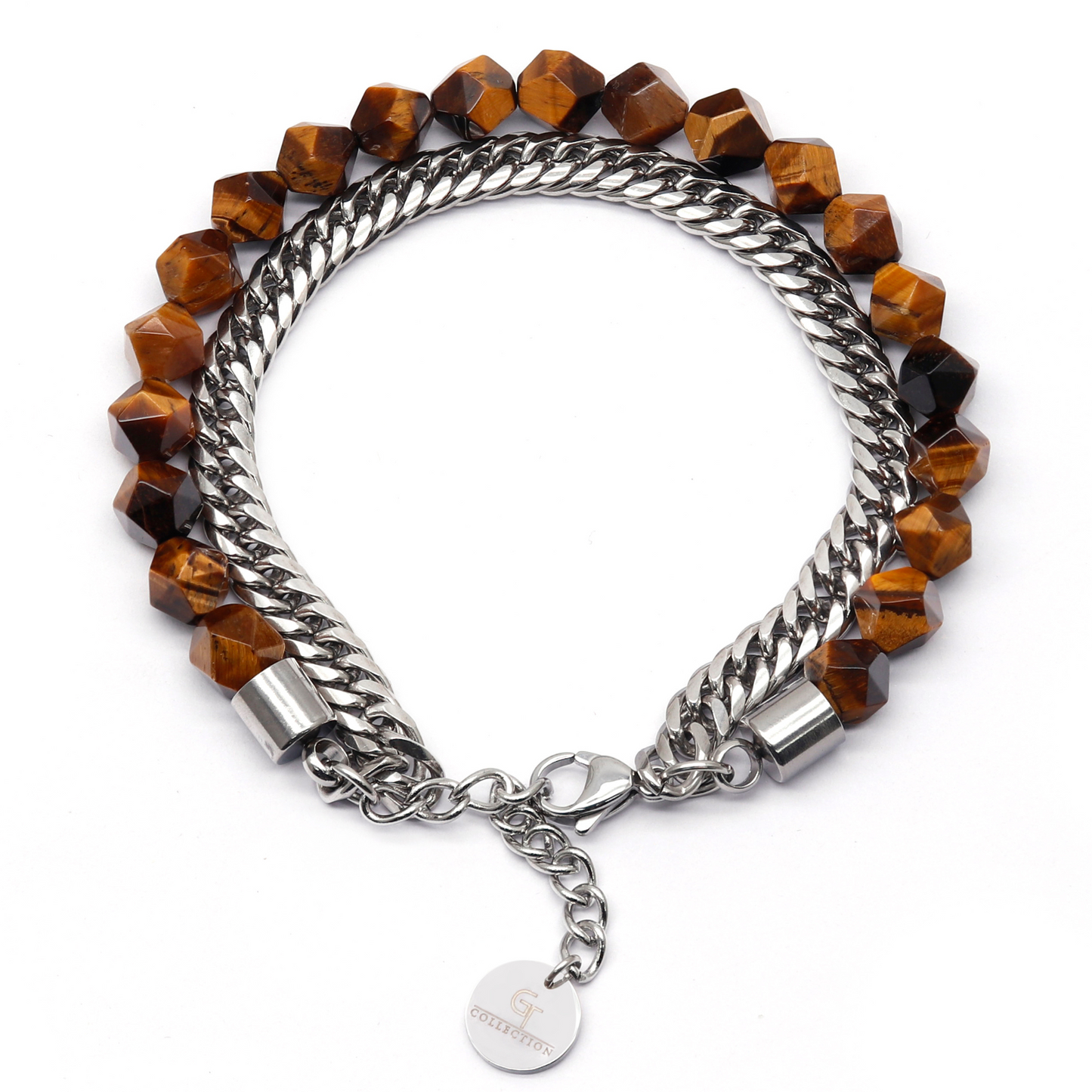 Men's TIGER EYE Faceted Bracelet