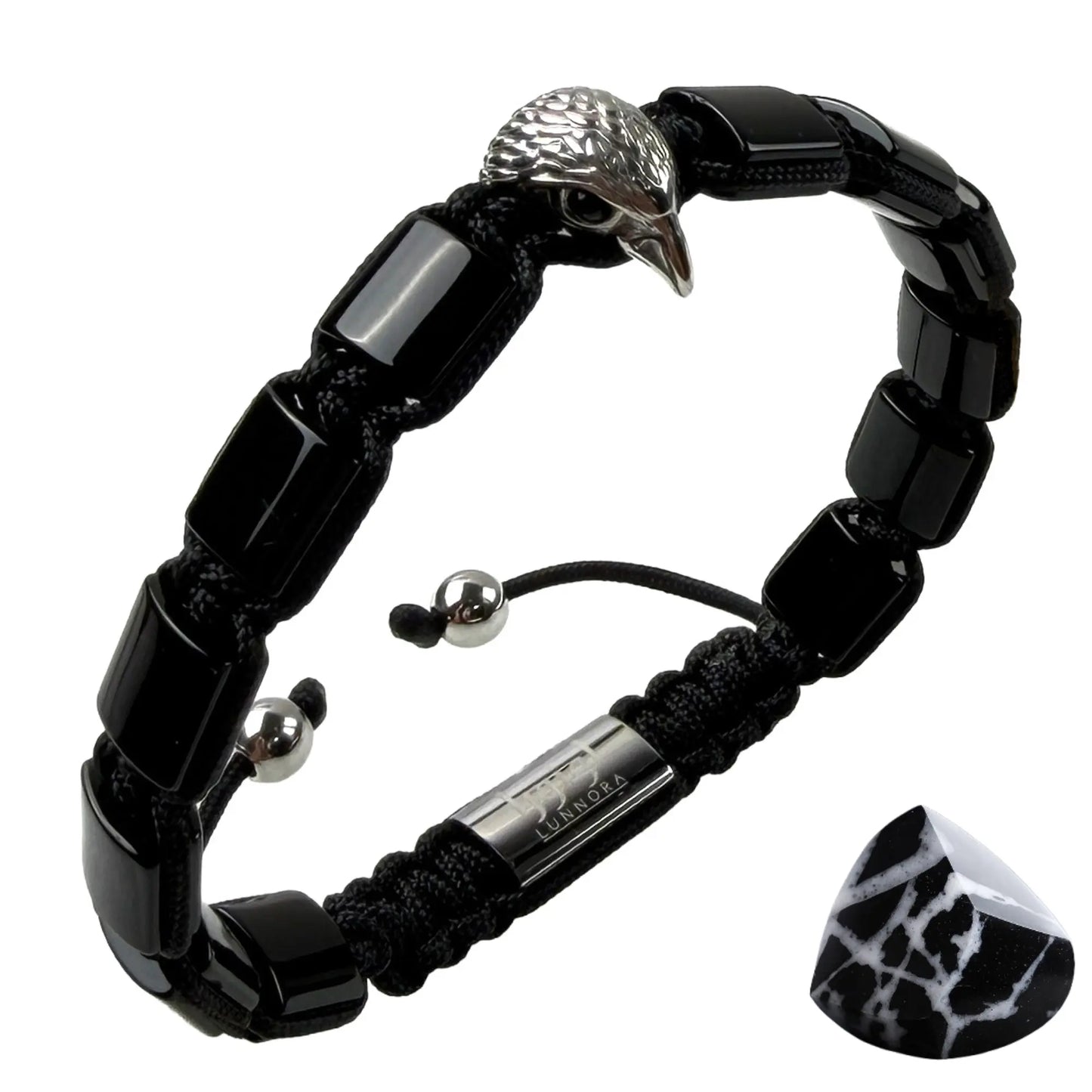 Herrenarmband AMERICAN EAGLE mit TIGERAUGE, ONYX-Stein