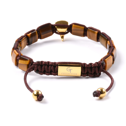 Herrenarmband AMERICAN EAGLE mit GRÜNEM TIGERAUGE, ONYX-Stein