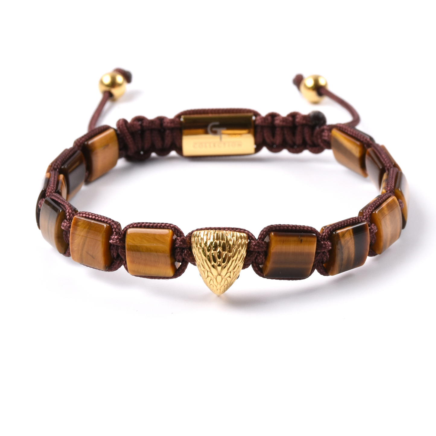 Herrenarmband AMERICAN EAGLE mit GRÜNEM TIGERAUGE, ONYX-Stein