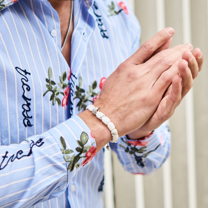 Bracelet AMERICAN EAGLE pour homme avec pierre LAPIS et ONYX