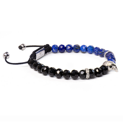 Men's AMERICAN EAGLE Bracelet with LAPIS, ONYX Stone