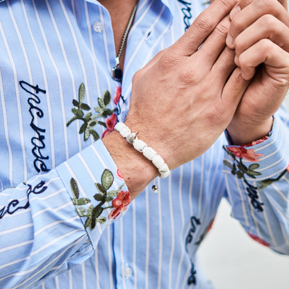 Bracelet AMERICAN EAGLE pour homme avec pierre LAPIS et ONYX