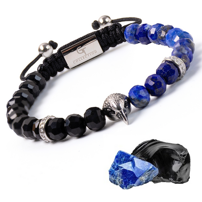 Men's AMERICAN EAGLE Bracelet with LAPIS, ONYX Stone