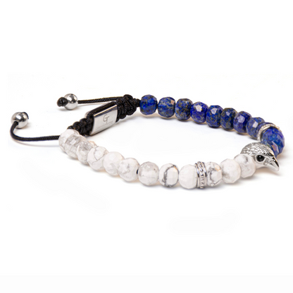 Men's AMERICAN EAGLE Bracelet with LAPIS, HOWLITE Stone