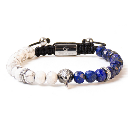 Men's AMERICAN EAGLE Bracelet with LAPIS, HOWLITE Stone