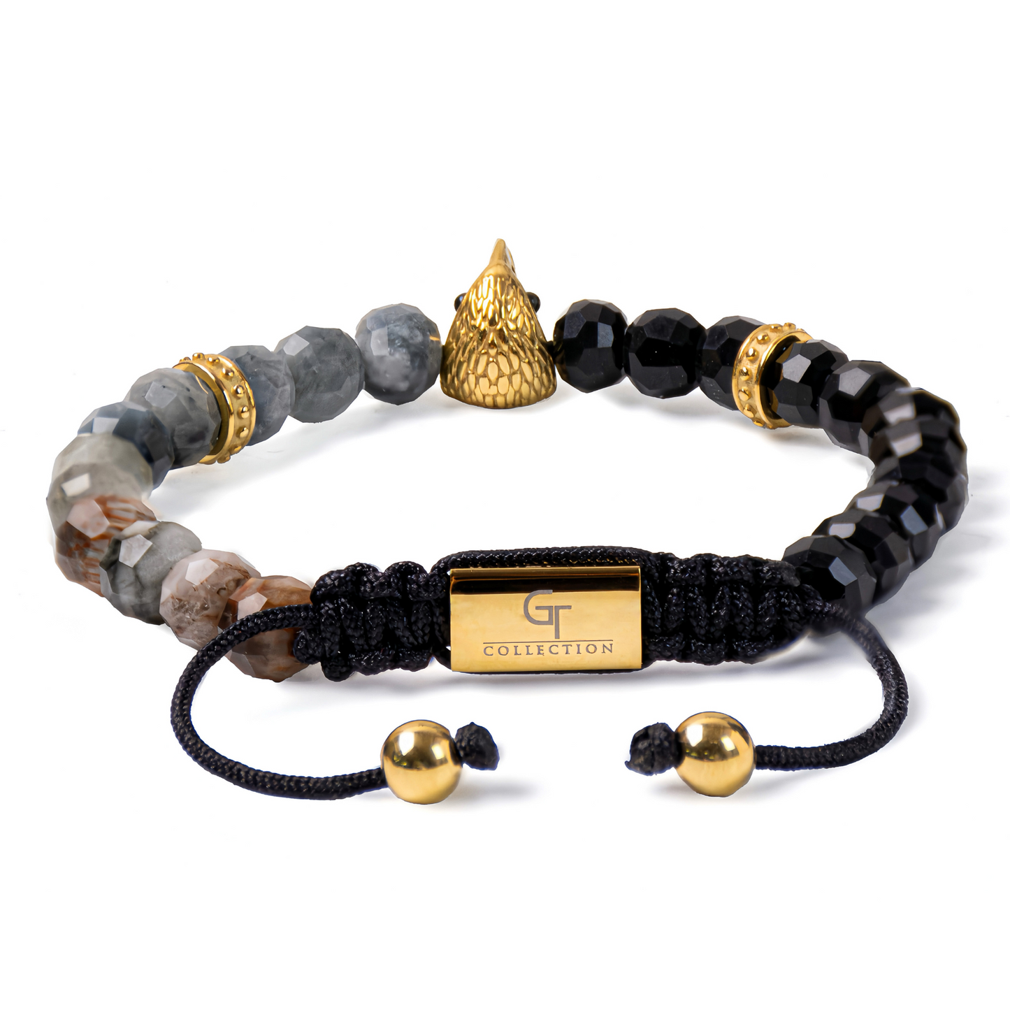 Men's AMERICAN EAGLE Bracelet with EAGLE EYE, ONYX Stone