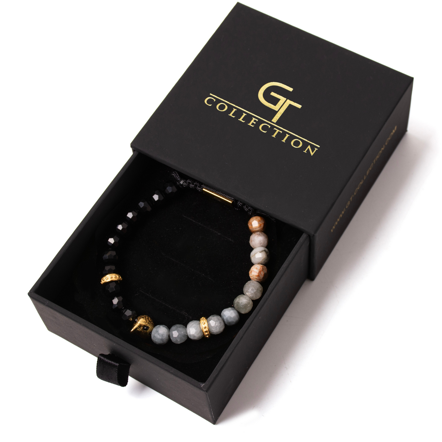 Men's AMERICAN EAGLE Bracelet with EAGLE EYE, ONYX Stone