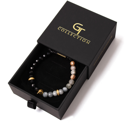 Men's AMERICAN EAGLE Bracelet with EAGLE EYE, ONYX Stone