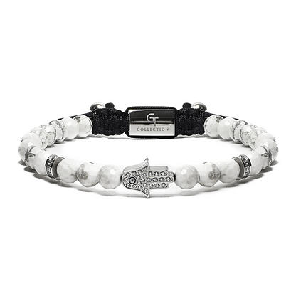 Men's HOWLITE Bracelet with Silver HAMSA Hand