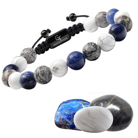 Men's Sodalite, Howlite, Jasper Beaded Bracelet