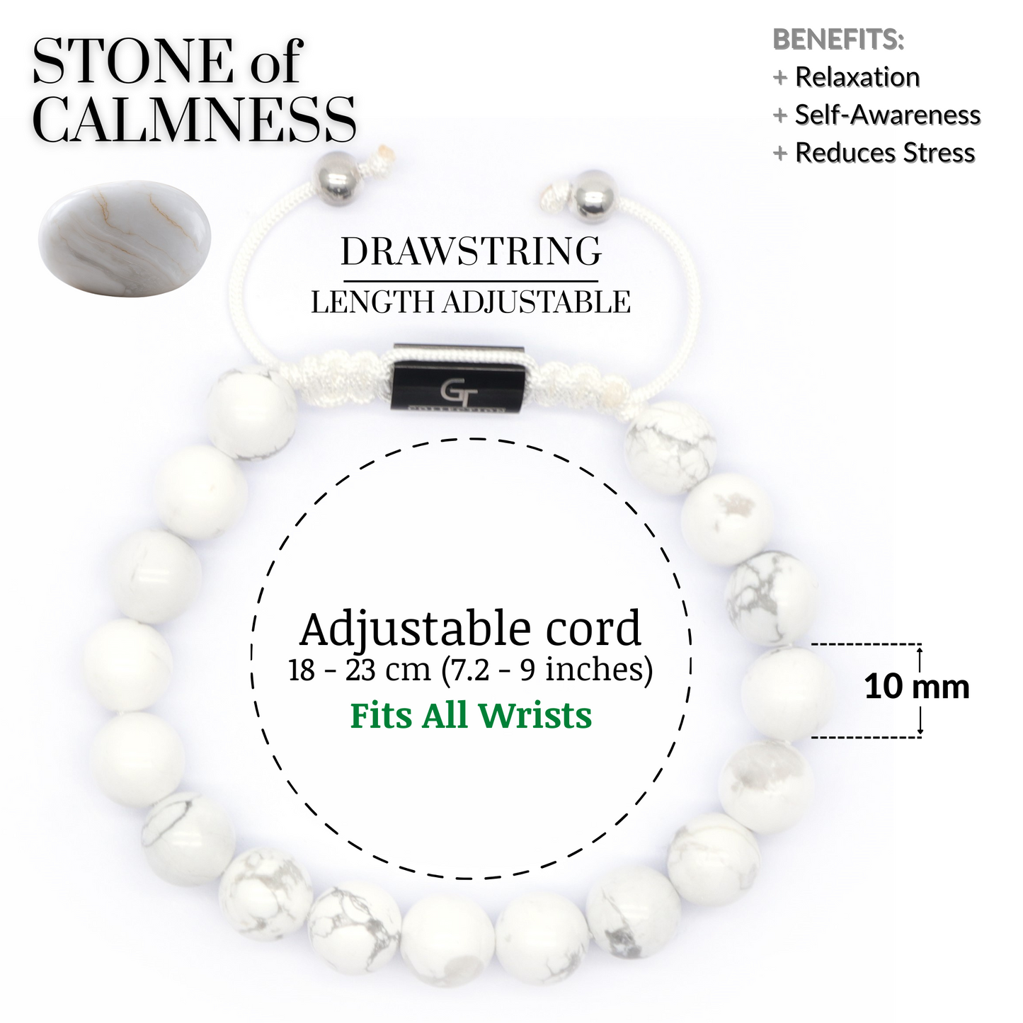 Men's HOWLITE Beaded Bracelet