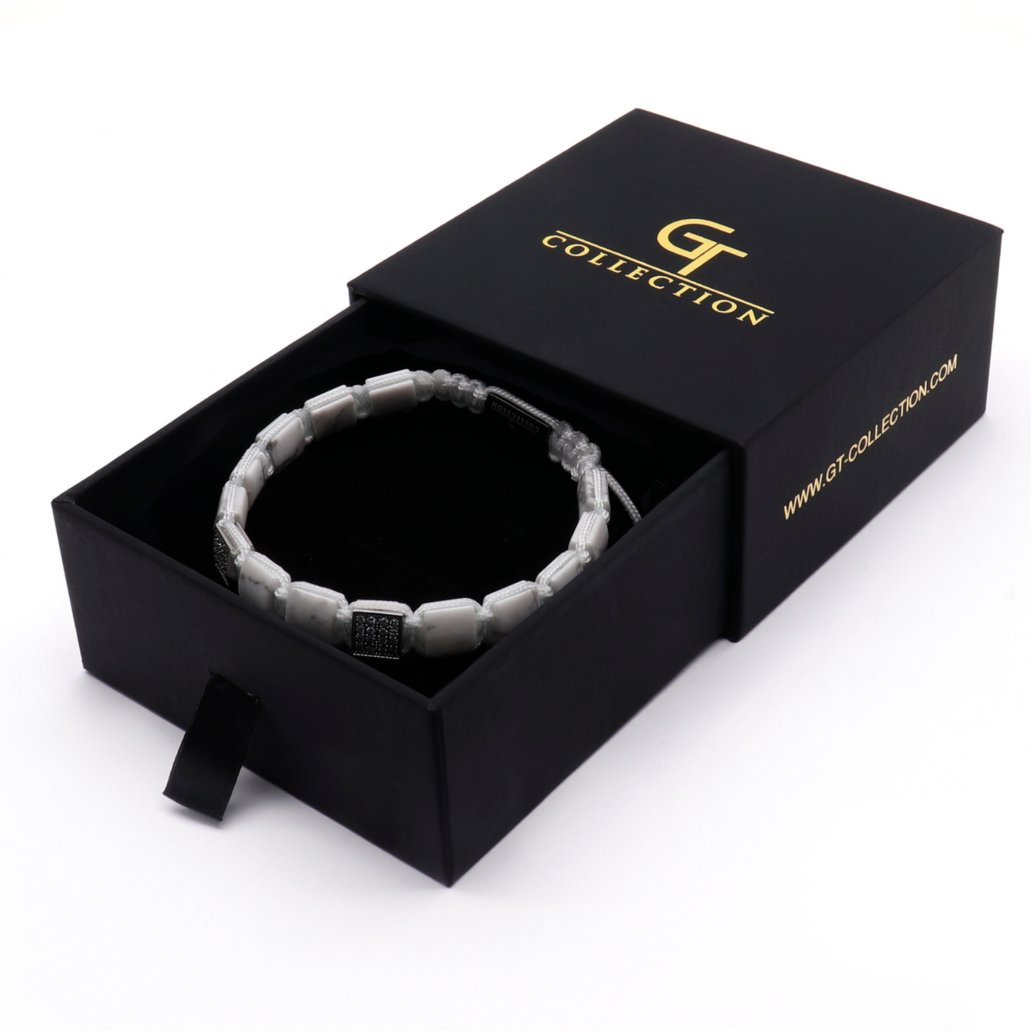 Men's HOWLITE Flat bead Bracelet