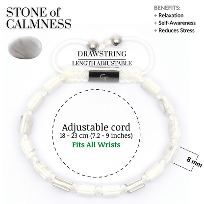 Men's HOWLITE Flat bead Bracelet