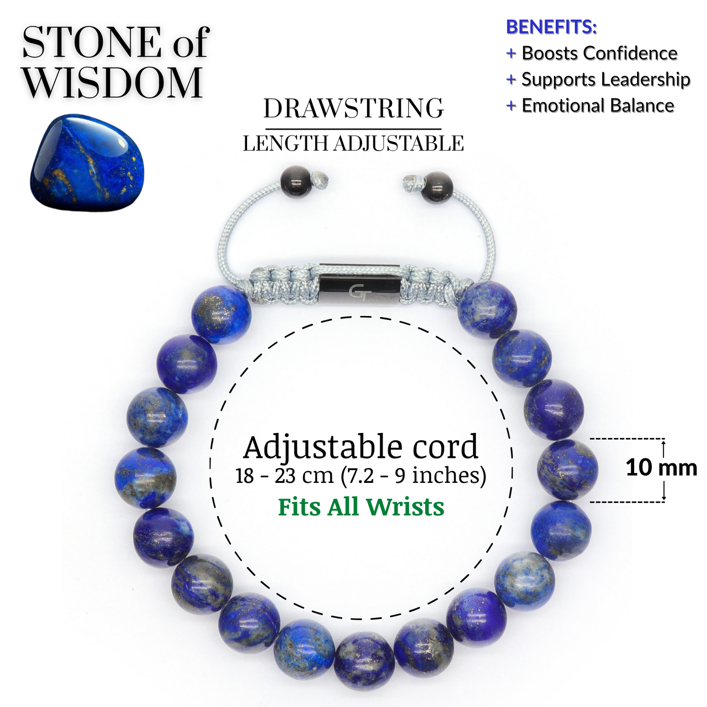 Men's LAPIS LAZULI Beaded Bracelet