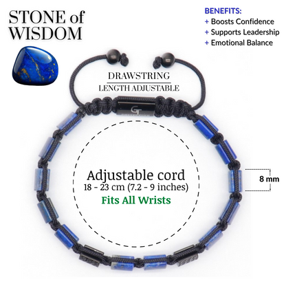 Freedom Flat Stack | Men's Red Tiger Eye, Howlite & Lapis Lazuli Flat Bead Bracelet Set