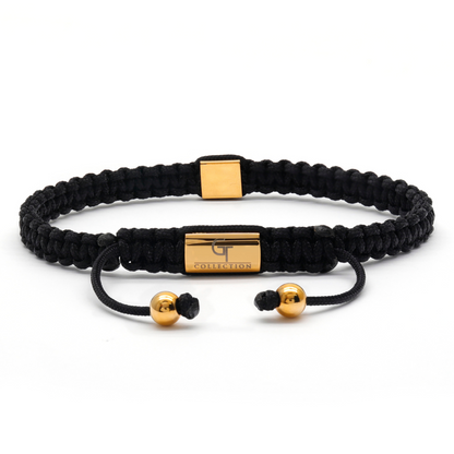 Men's Golden Pyramid Bracelet with Zircon