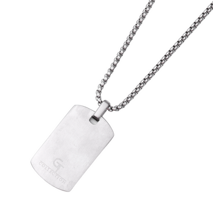 Silver Necklace with White Zircon Pendant