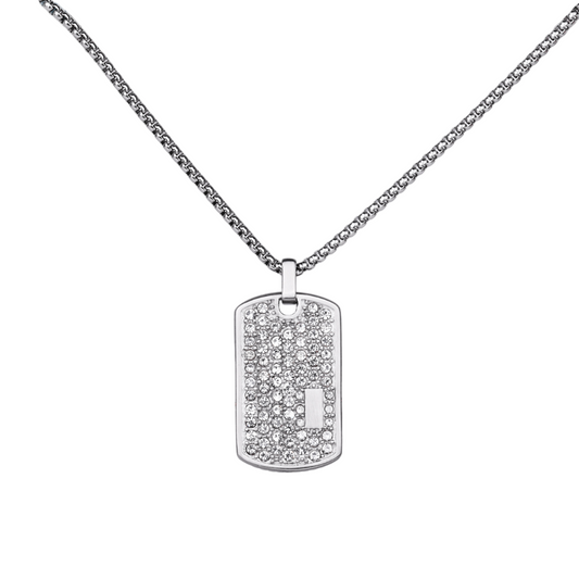 Collar de Plata con Colgante de Circonitas Blancas