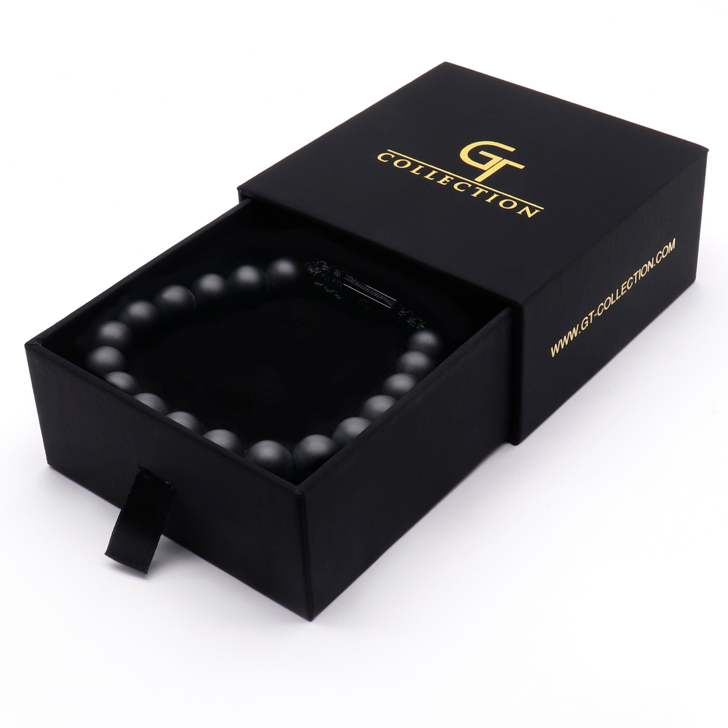 Men's BLACK ONYX Beaded Bracelet