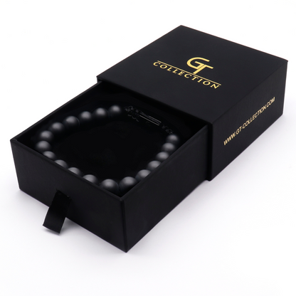 Men's BLACK ONYX Beaded Bracelet