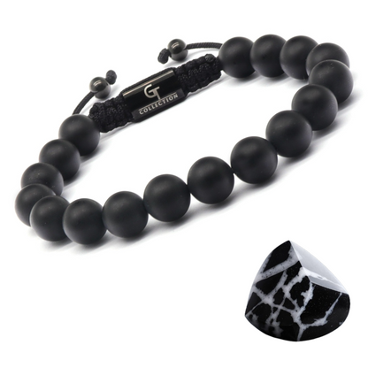 Men's BLACK ONYX Beaded Bracelet