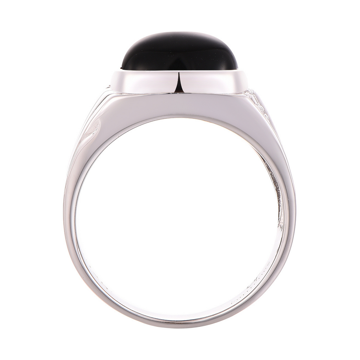 Men's 925 Sterling Silver RING with Black ONYX stone