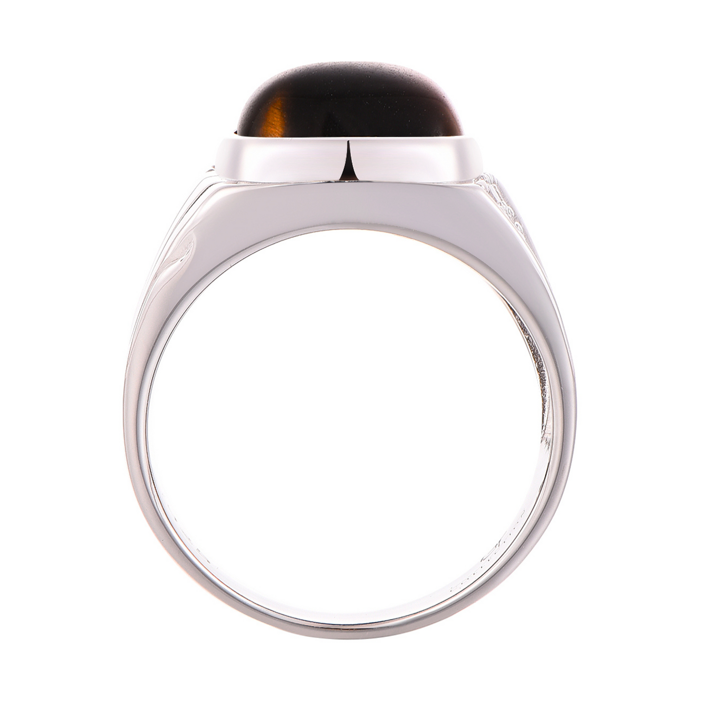 Men's 925 Sterling Silver RING with TIGER EYE stone