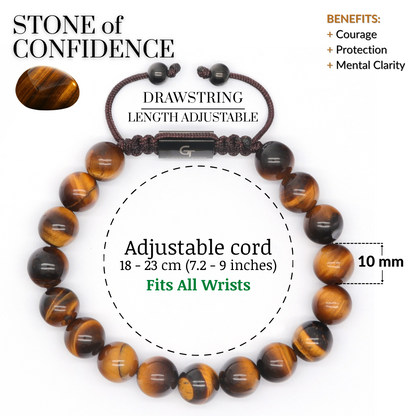 Men's TIGER EYE Beaded Bracelet