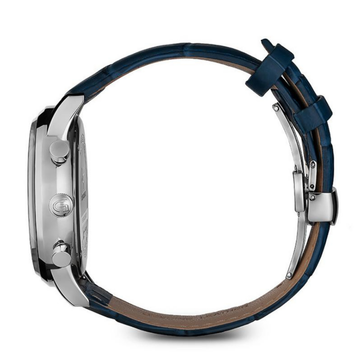 Elegant Men's Watch Blue + Free Bergamot Perfume - Gift Set