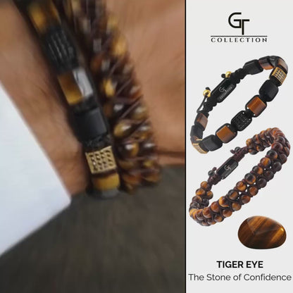SET DA 2 PEZZI - Braccialetti OCCHIO DI TIGRE - Il Set della Fiducia