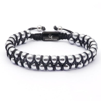 Bracelet - Men's HEMATITE Beaded Bracelet - Irony Gemstones